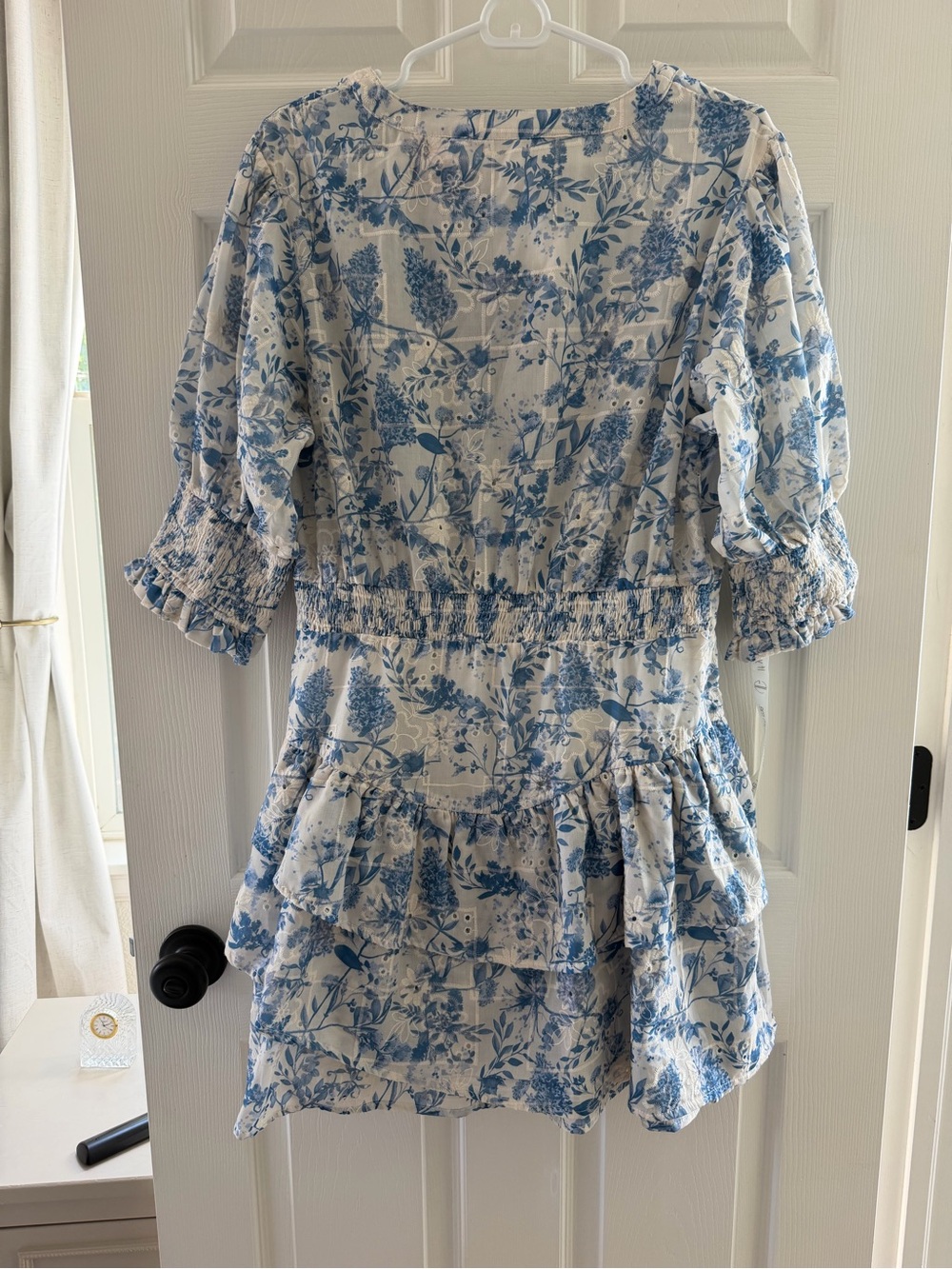 Vita Grace - Emily Cotton Tiered Dress | Blue Mix - Picture 8 of 10